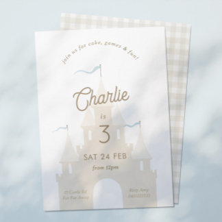 Burg Party Einladung Prinzessin Prince