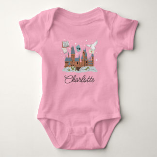 Burg personalisiert Hogwarts Baby Strampler
