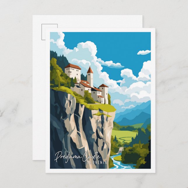 Burg Predjama Slowenischer Jahrgang Postkarte (Vorne/Hinten)