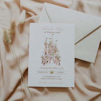 Burg Princess Einladung Girls Einladung