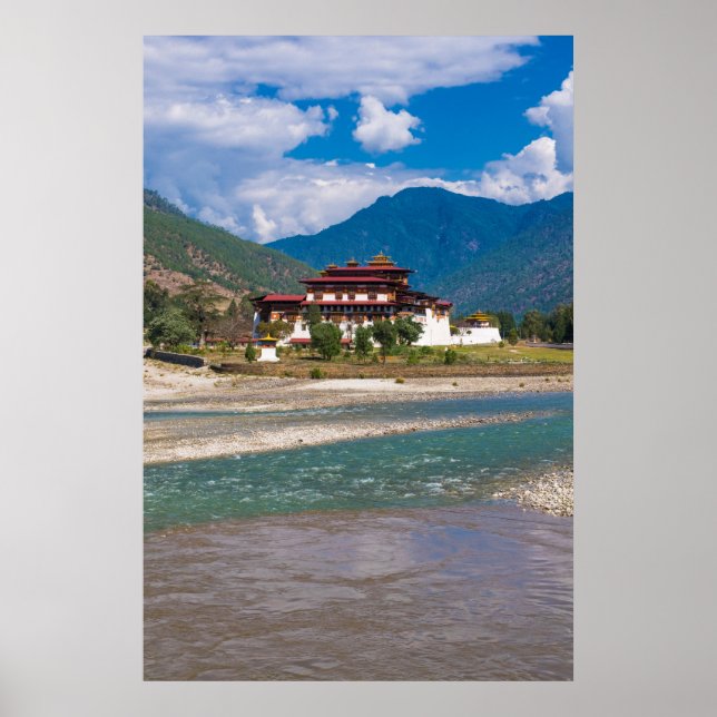 Burg Punakha, Bhutan, Asien Poster (Vorne)