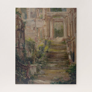 Burg Saint-Cloud Ruins Treppen Puzzle