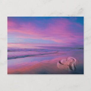 Burg Sand Liebe Postkarte