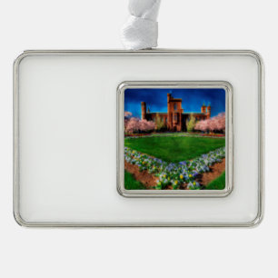 Burg Smithsonian Garden Kirchenblüten Rahmen-Ornament Silber