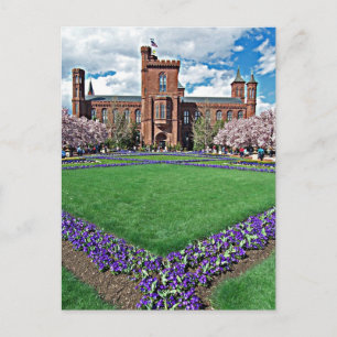Burg Smithsonian und Haupt Garden Postkarte
