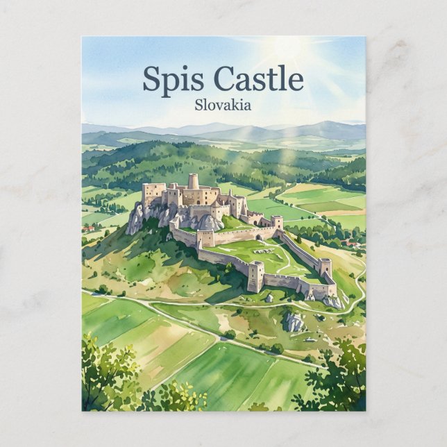 Burg Spis Slowakei Postkarte (Vorderseite)