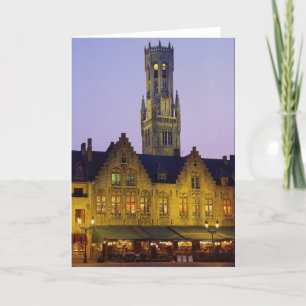 Burg Square und Belfry Tower, Brügge, Belgien Karte
