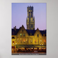 Burg Square und Belfry Tower, Brügge, Belgien