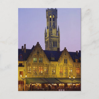 Burg Square und Belfry Tower, Brügge, Belgien Postkarte