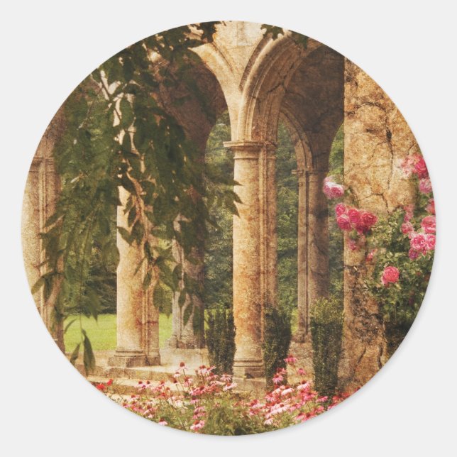 Burg - The Secret Garden Runder Aufkleber (Vorderseite)