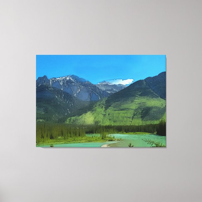 Burg und Bow, Banff Alberta Leinwanddruck (Vorderseite)