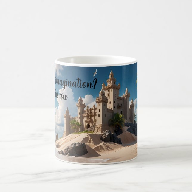 Burg vom Strand der Möglichkeiten Kaffeetasse (Mittel)