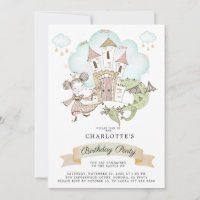 Burg Wasserfarbe Prinzessin Dragon Girl