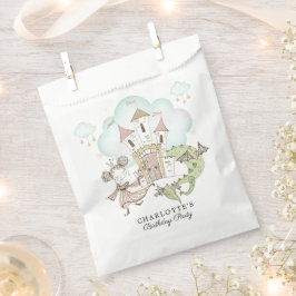 Burg Wasserfarbe Prinzessin Dragon Girl Geschenktütchen