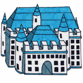 Burg Zeichnend Illustration Magnet Ausschnitt