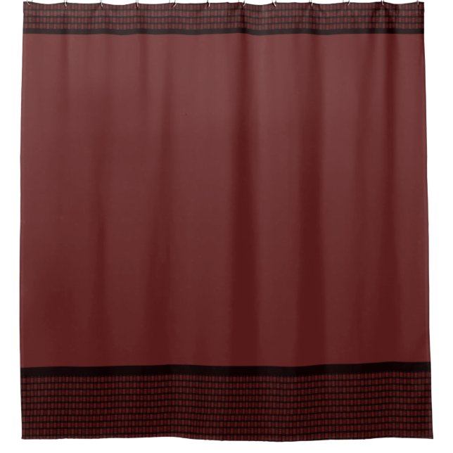 Burgandy Elegant Basket Weave Duschvorhang (Vorderseite)