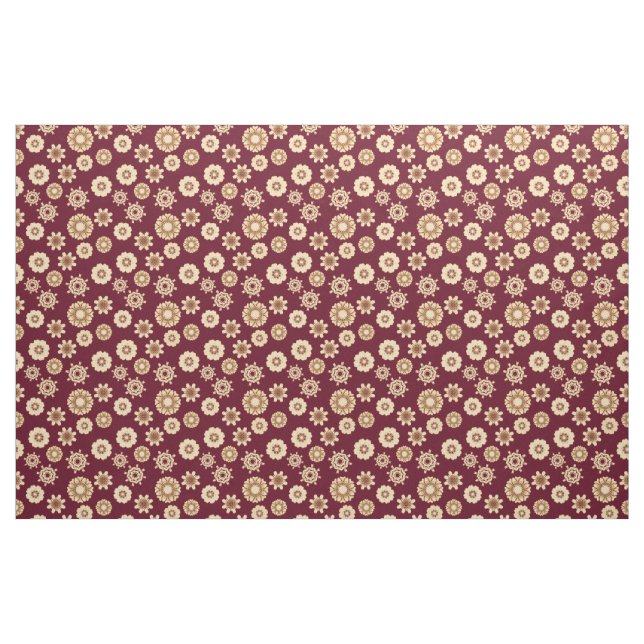 Burgandy und Gold Barockstil Blumenmuster Stoff (Fat Quarter (45,7 x 55,9 cm))