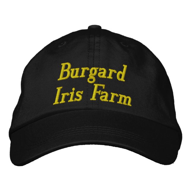 Burgard-Iris-Farm-Hat Bestickte Baseballkappe (Vorderseite)