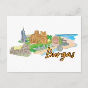 Burgas Bulgarien Postkarte