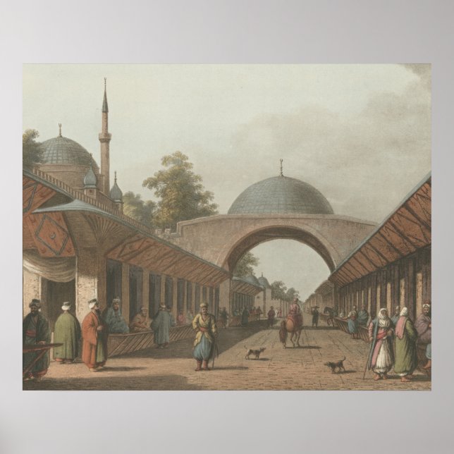 Burgas Ottoman Turk Market in Bulgarien Poster (Vorne)