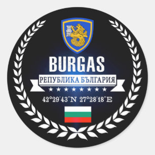Burgas Runder Aufkleber