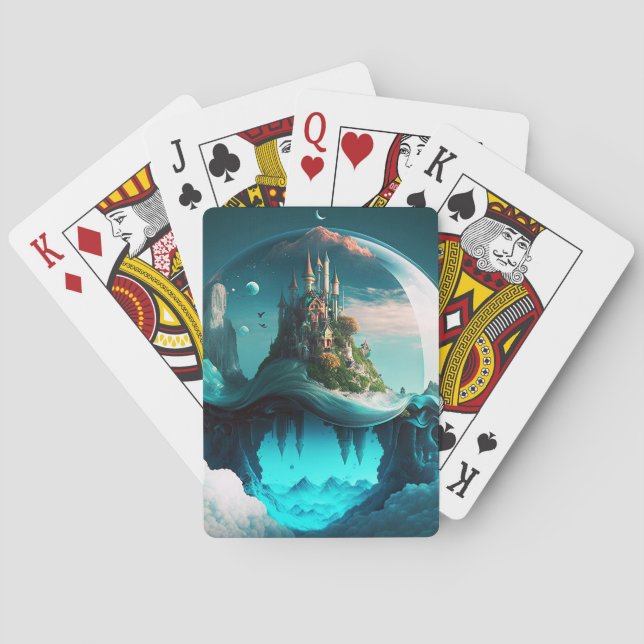 Burgen von Crystal Ball Spielkarten (Rückseite)