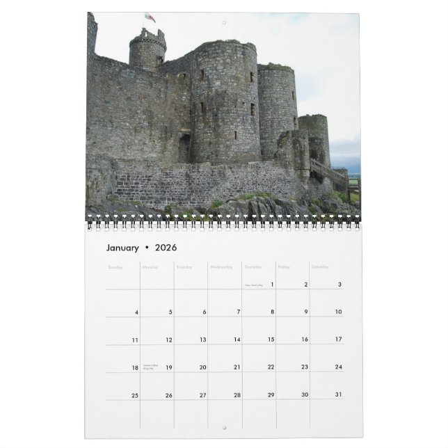 Burgen von Irland & Wales Kalender (Jan 2026)