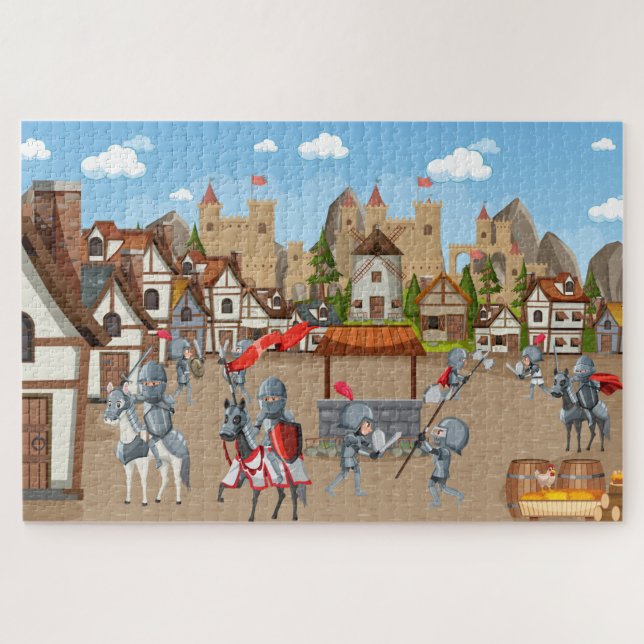 Burgen von Mittelalter Puzzle (Horizontal)