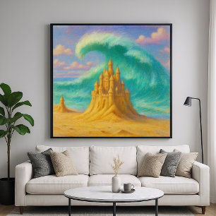 Burgen von Sand - Pastellfarben Poster