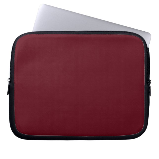Burgendy Maroon Red Laptop Sleeve (Vorderseite)