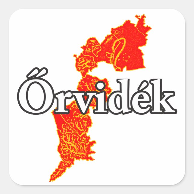 Burgenland Quadratischer Aufkleber (Vorderseite)