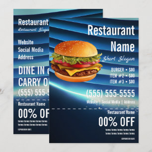 Burger 5x7 Flyer Einladung