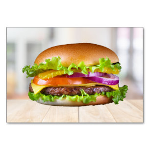 Burger ABA Tact Labeling Flashcard Picture Card Tischnummer