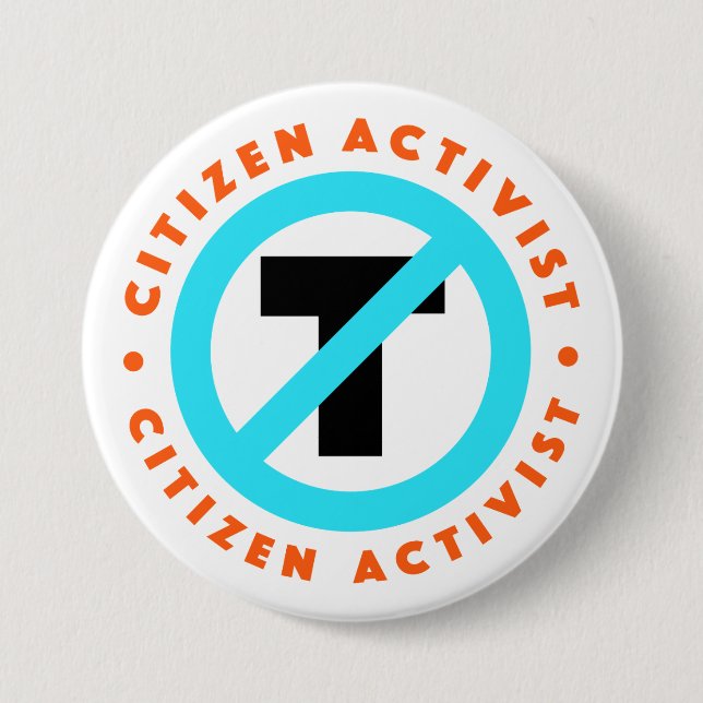 Bürger-Aktivist Anti-Trumpf Knopf Button (Vorderseite)