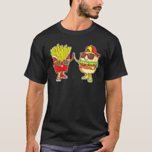 Burger and Friends Trendy komische Beste Freundin  T-Shirt