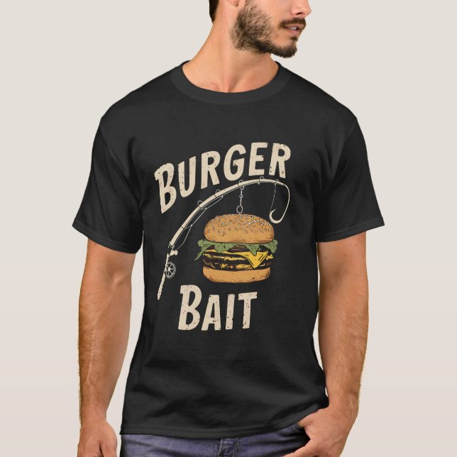 Burger Angelderköder Lustiger Cheeseburger Angler  T-Shirt (Vorderseite)