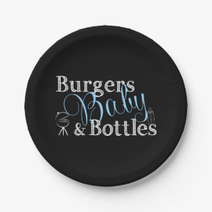 Burger-Baby-Flaschen Babyq GRILLEN Pappteller