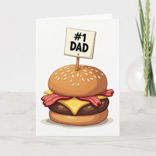 Burger Bester Vater Illustrationskarte Karte