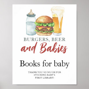 Burger, Bier & Milch Bücher für Baby Poster
