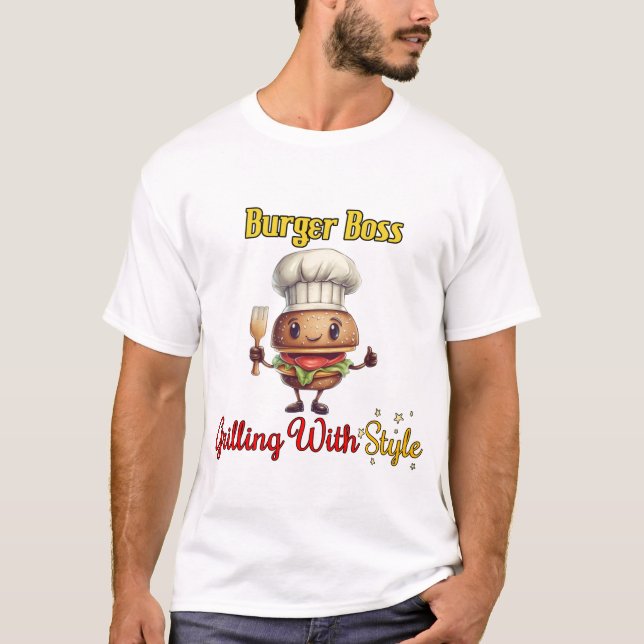 Burger Boss Grillen mit Stil T-Shirt (Vorderseite)