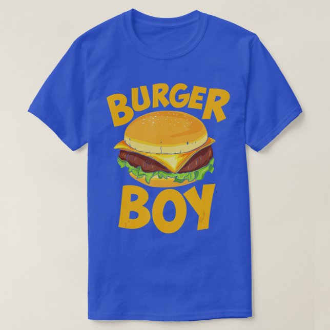 Burger Boy Lieben Cheeseburger und Hamburger T-Shirt (Design vorne)