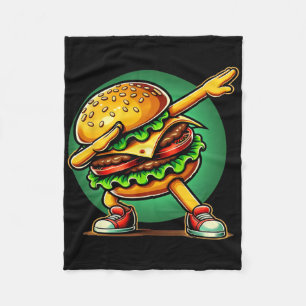 Burger Dabbing Funny Burger Hamburger Food Fleecedecke