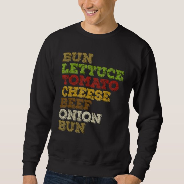 Burger Day Cheeseburger Hamburger Beef Anatomy Sweatshirt (Vorderseite)