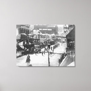 Bürger des Ballast feiern Fertigstellung von 2 Leinwanddruck