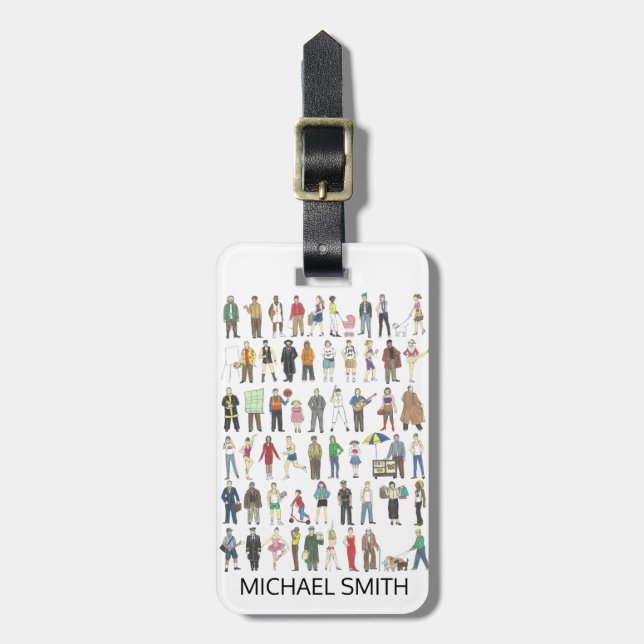 Bürger des New Yorker NYC Gepäckanhänger (Vorderseite vertikal)