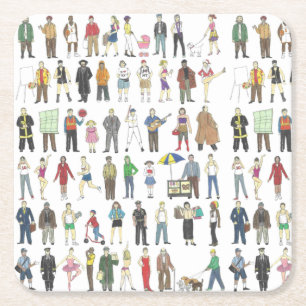 Bürger des New Yorker NYC Rechteckiger Pappuntersetzer