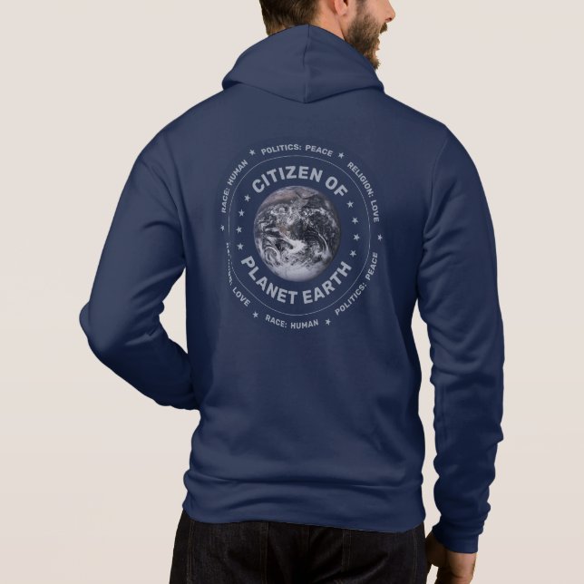 Bürger des Planeten Erde Hoodie (Rückseite)