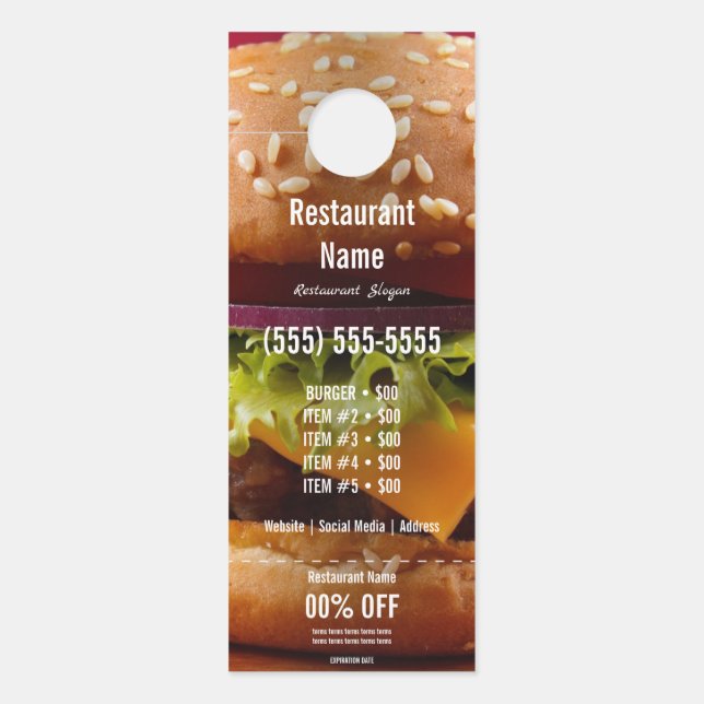 Burger Door Hanger Türanhänger (Vorderseite)
