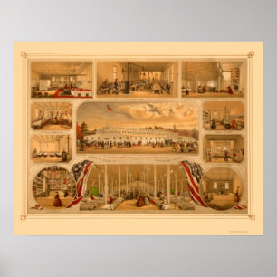 Bürger erbieten Krankenhaus durch P.S. Duval 1862 Poster