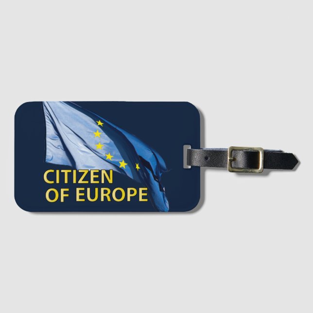 Bürger Europas Gepäckanhänger (Vorderseite (Horizontal))